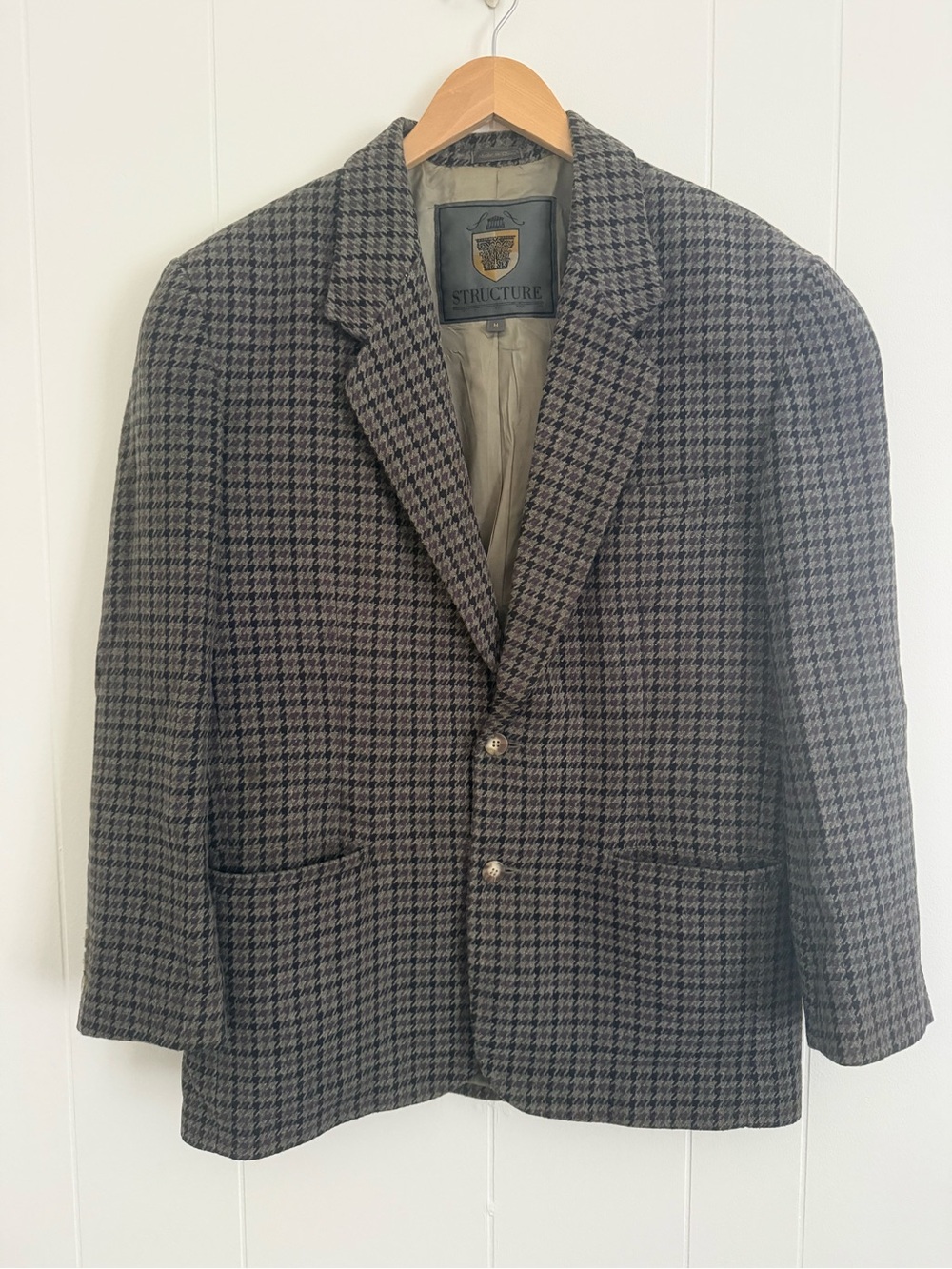 Vintage Structure Men's Houndstooth Blazer